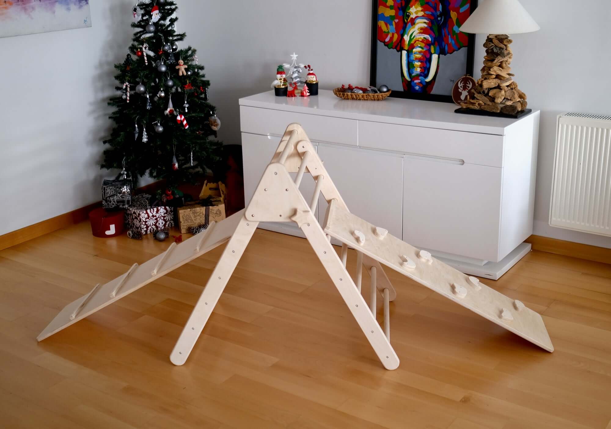 Versatile Montessori Climbing Set with Folding Table and Chair-7