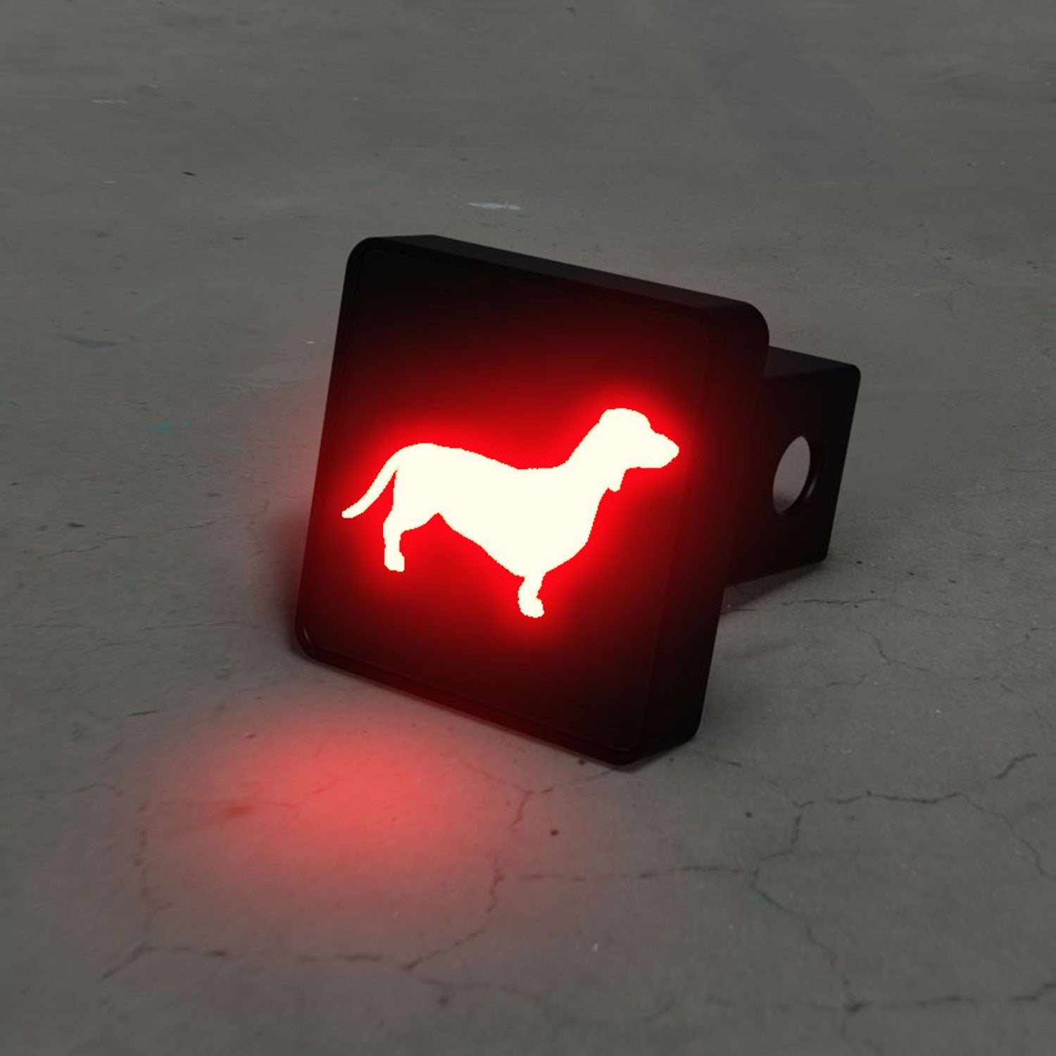 Dachshund Silhouette LED Hitch Cover