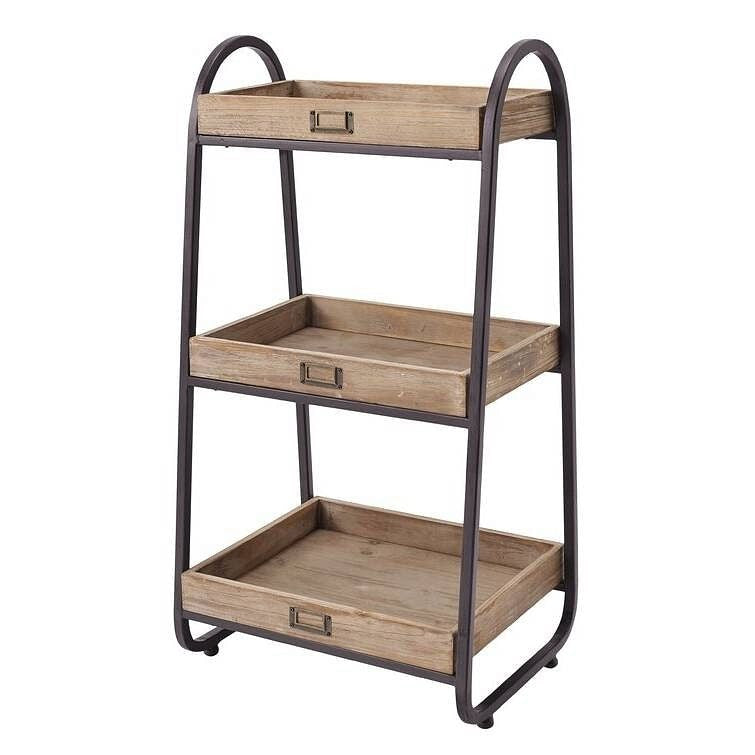 Industrial Freestanding 3-Tier Bathroom Storage Shelving Unit-2