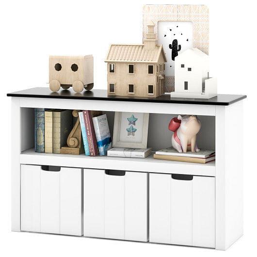 Kids Toy Storage Organizer with Blackboard Top-3-Drawer-4