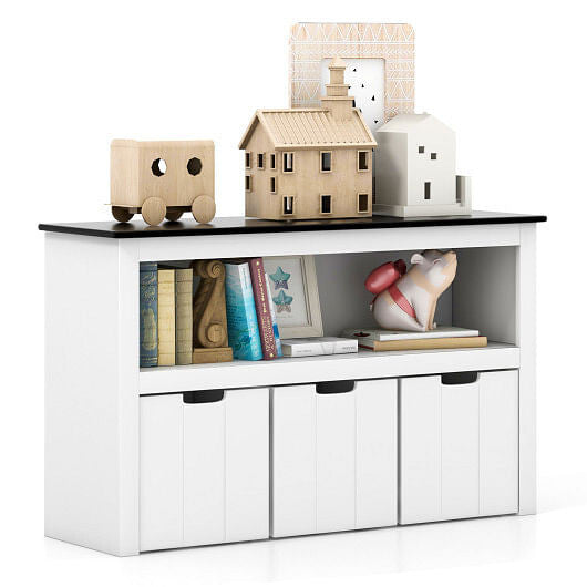 Kids Toy Storage Organizer with Blackboard Top-3-Drawer-0