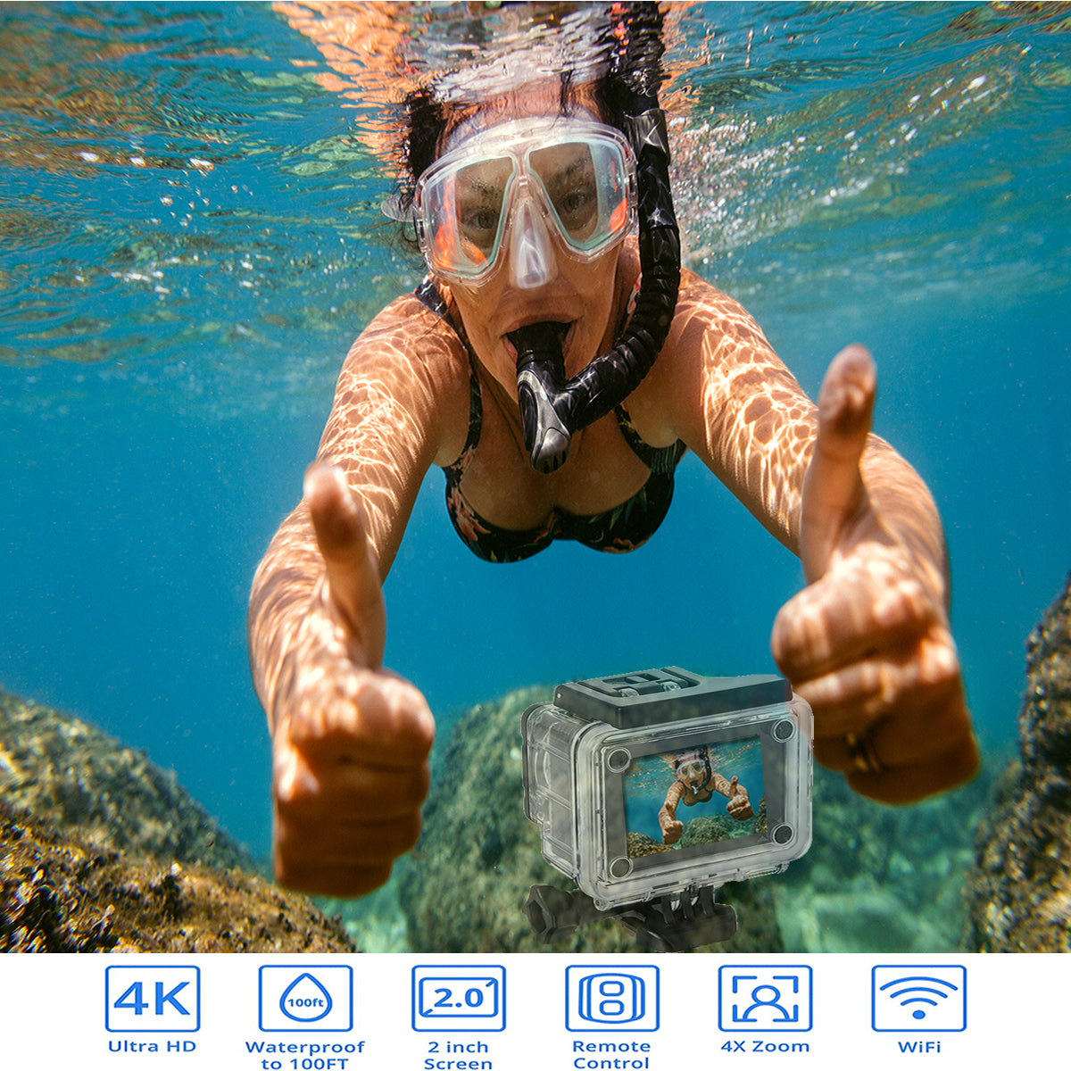 4K Waterproof Action Apex Camera