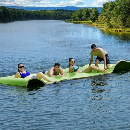 12' x 6' 3 Layer Floating Water Pad-Green-0