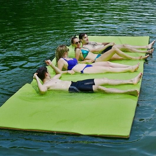 12' x 6' 3 Layer Floating Water Pad-Green-1