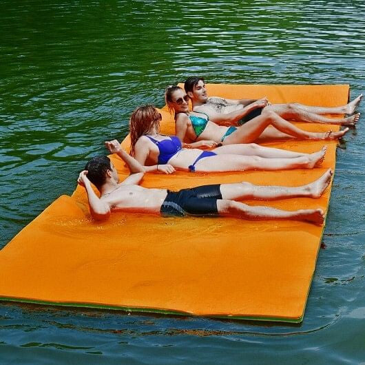 12' x 6' 3 Layer Floating Water Pad-Green-5