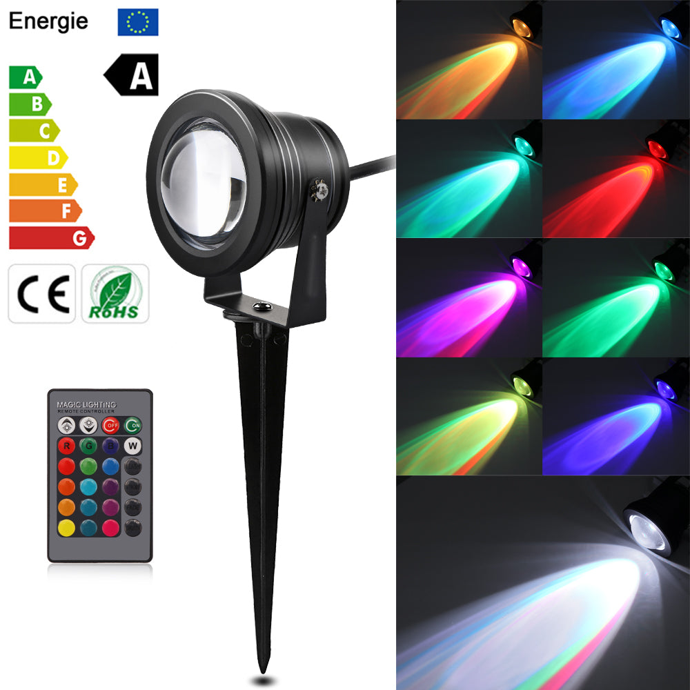 10W RGB LED Garden Spotlight