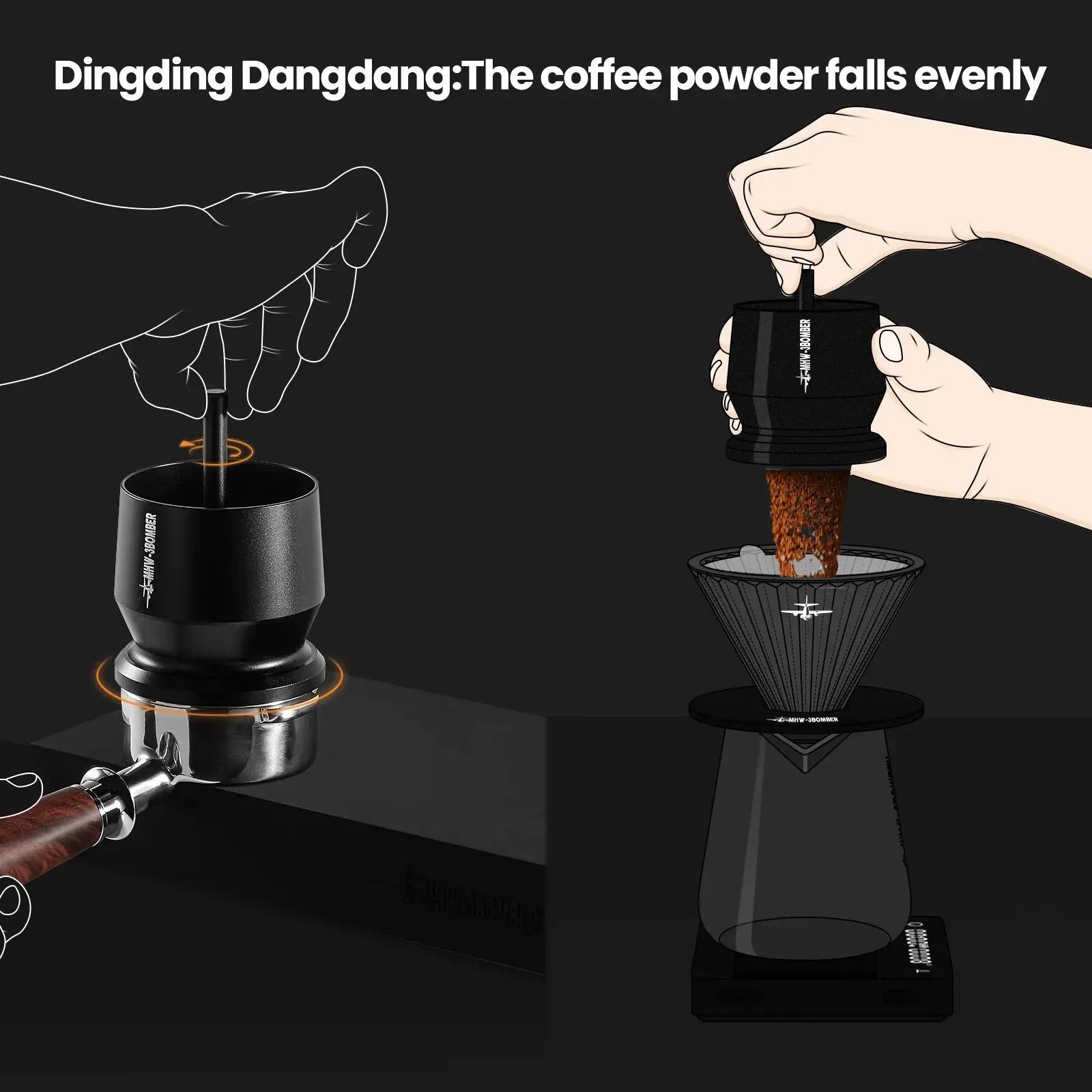 Coffee Dosing Funnel Aluminum Alloy Dosing Shaker Fit 51-54/58mm Portafilters Espresso Dosing Cup Home Barista Tools-2