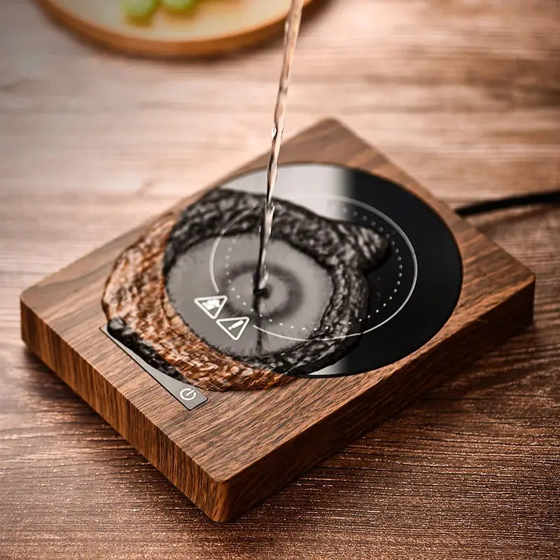 100°C Cup Heater Mug Warmer Hot Tea Makers Automatic Warmer Coaster 5 Gear Temperature Cup Heaters Coffee Milk Tea Heating Pad-3