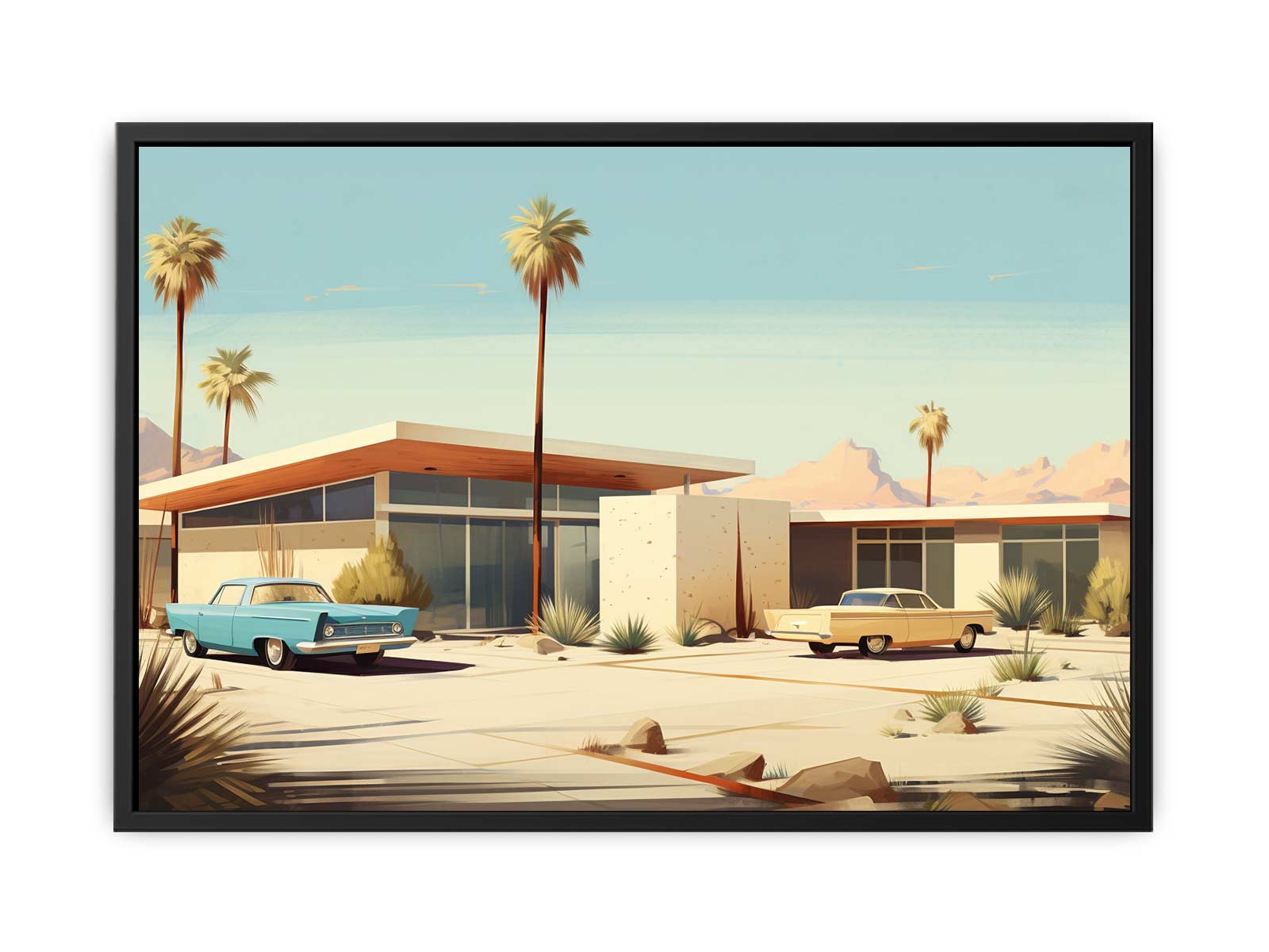 Vintage Vegas House Art Poster Canvas Art Print-4