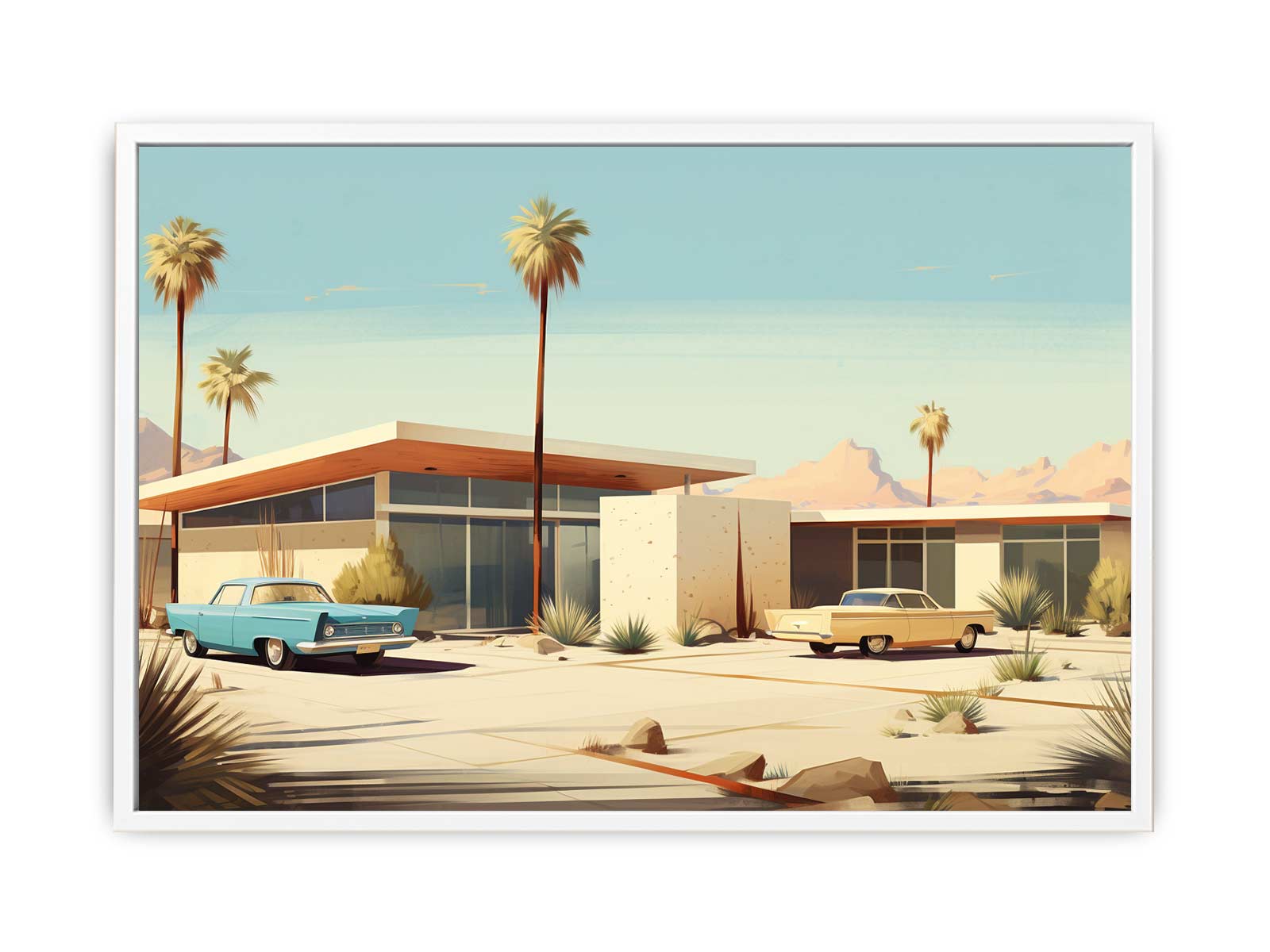 Vintage Vegas House Art Poster Canvas Art Print-5