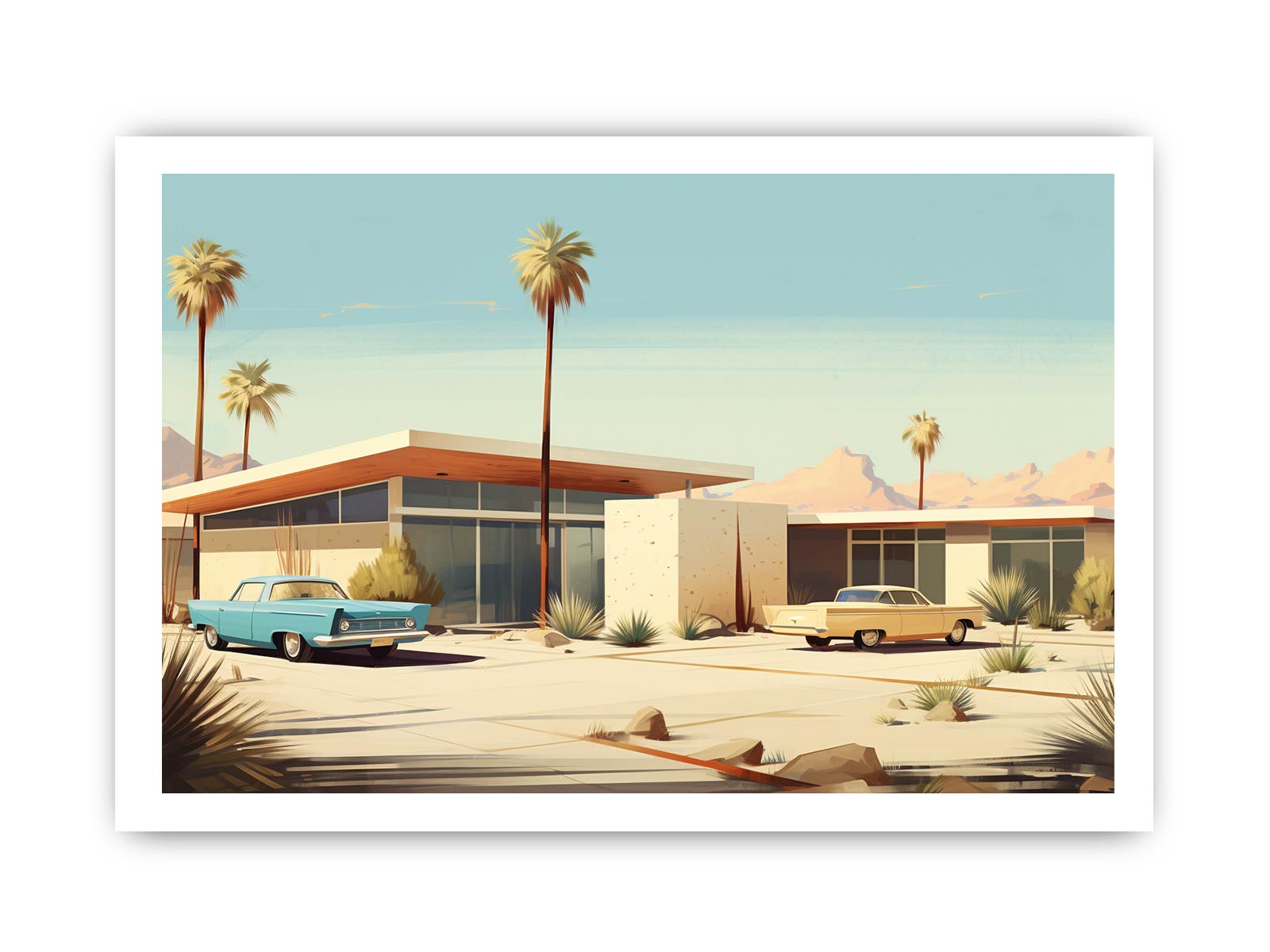 Vintage Vegas House Art Poster Canvas Art Print-8