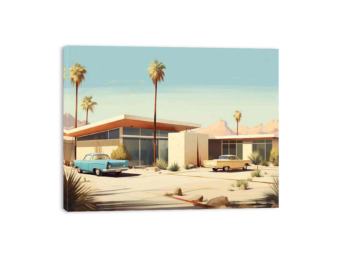 Vintage Vegas House Art Poster Canvas Art Print-3