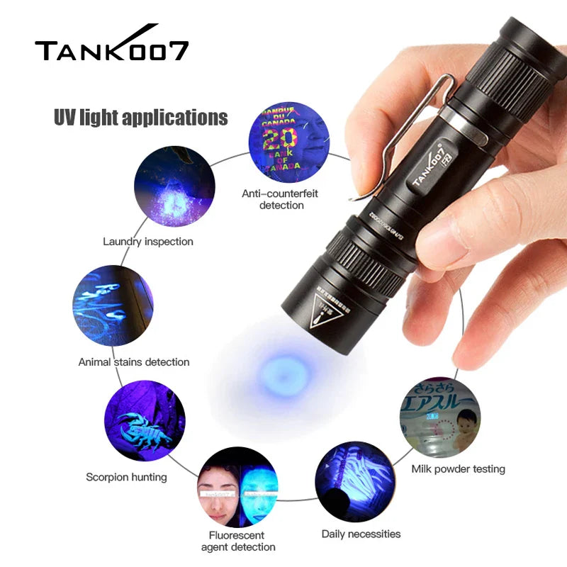 Tank007 F2 Dual LED Lighting & Fluorescence Detector Zoom Flashlight-3