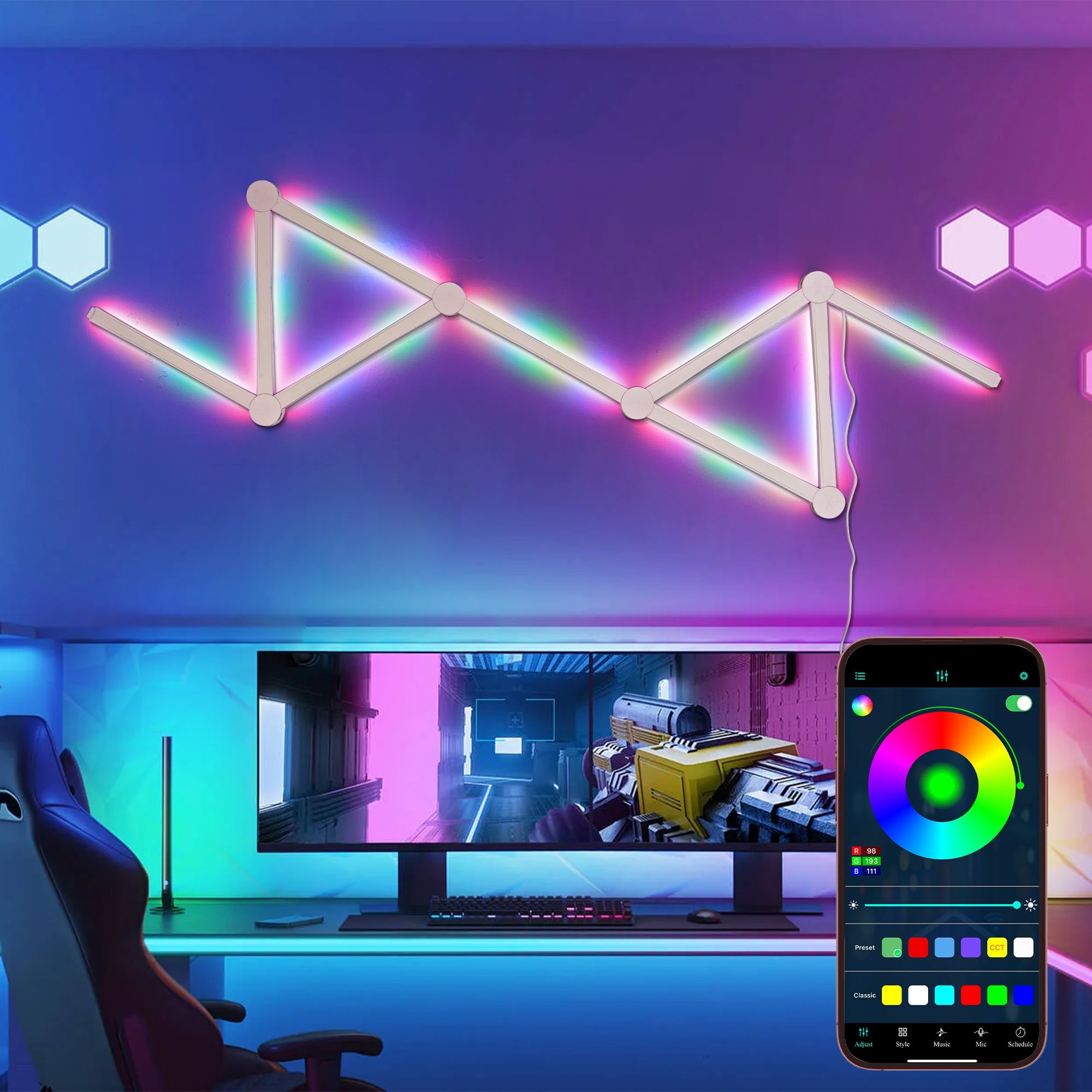 Modular Triangle Wall Light-0
