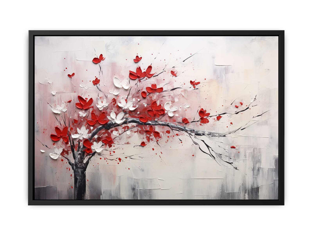 Red White Art Painting Canvas Art Print-4
