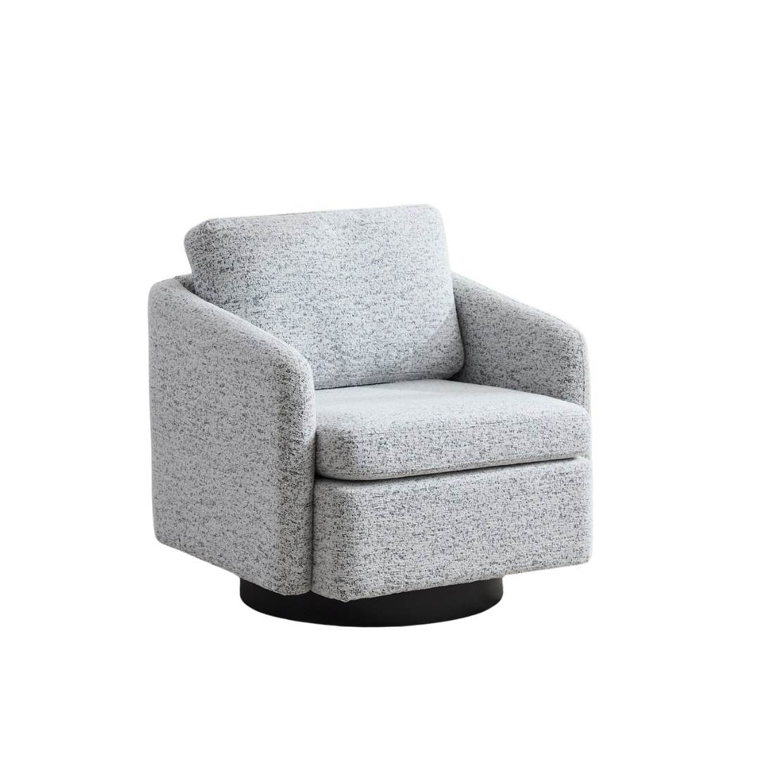 31.5"W  Comfy Round Swivel Accent Chair-0