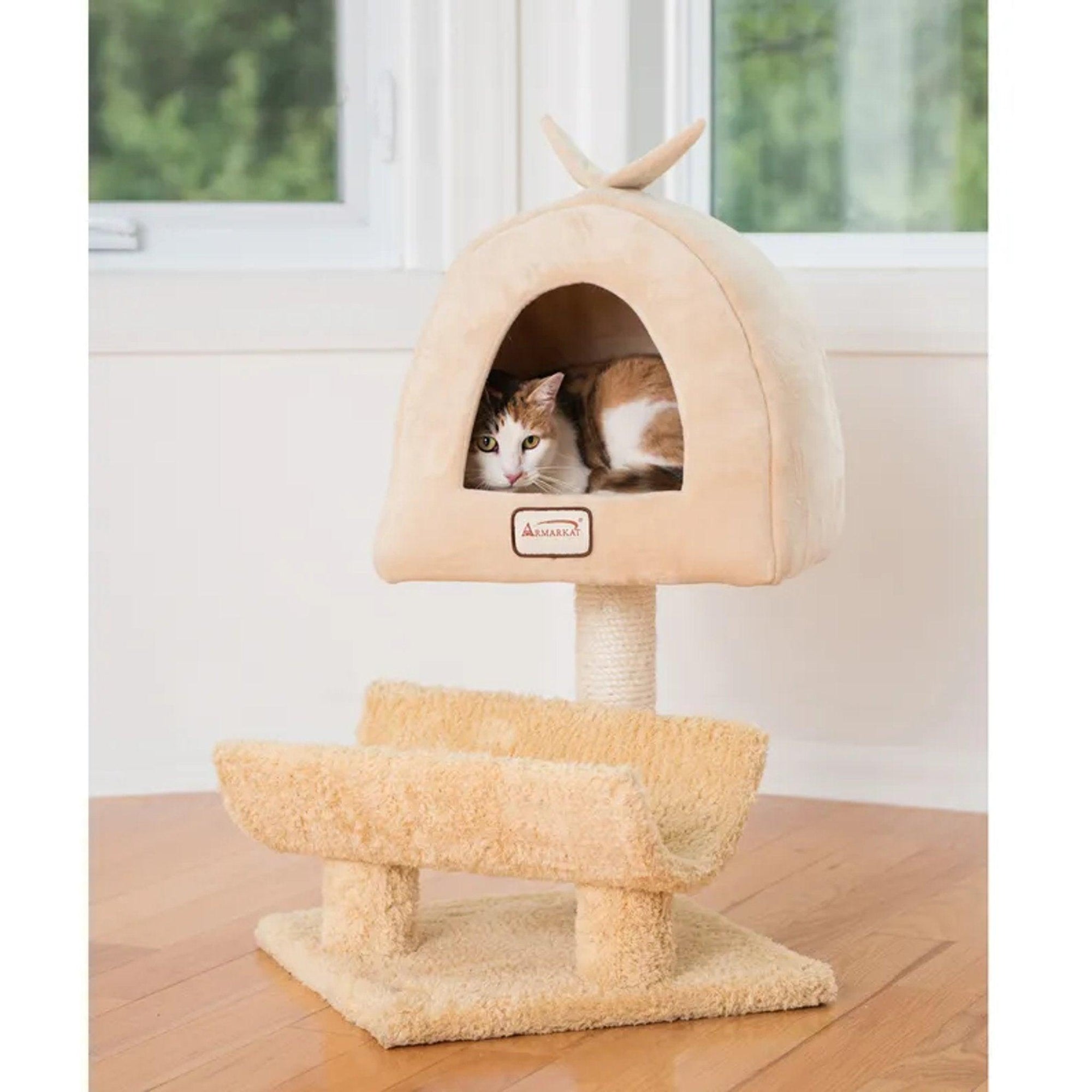Armarkat X3007 Premium Cat Condo and Scratching Post-4