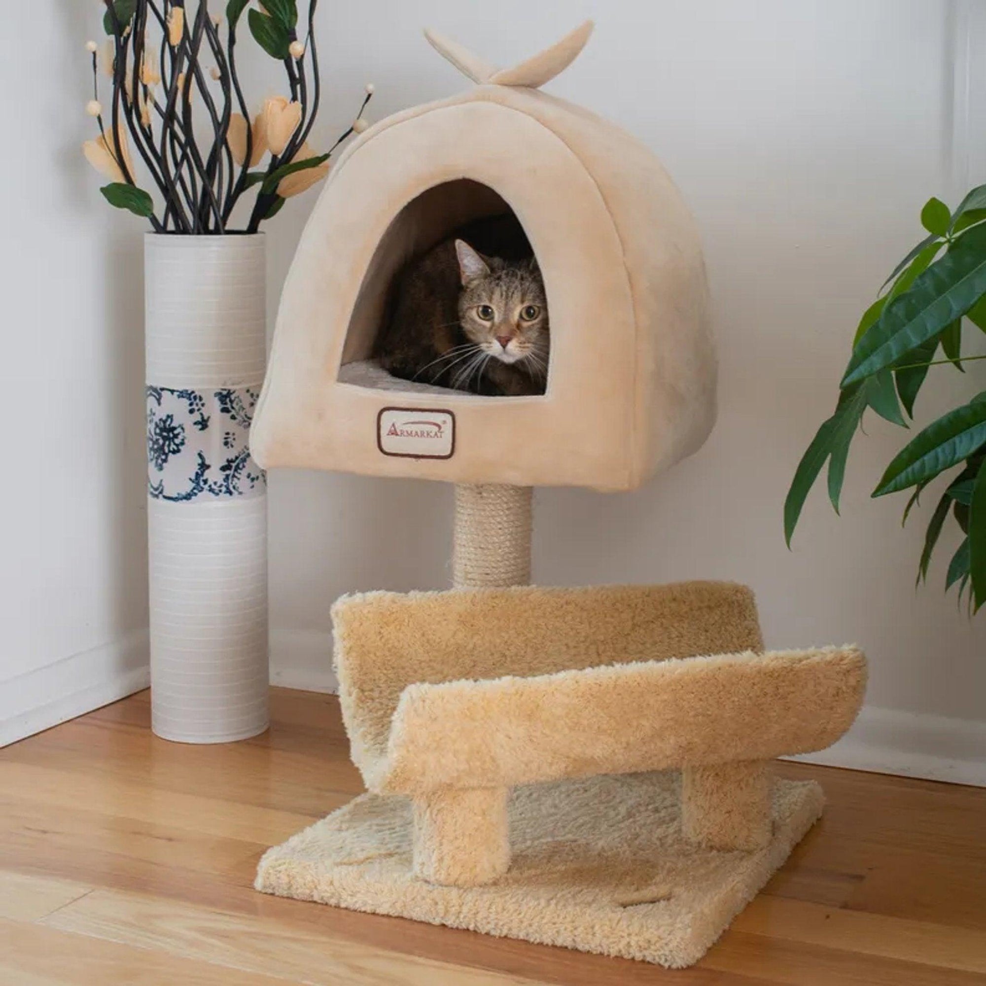 Armarkat X3007 Premium Cat Condo and Scratching Post-3