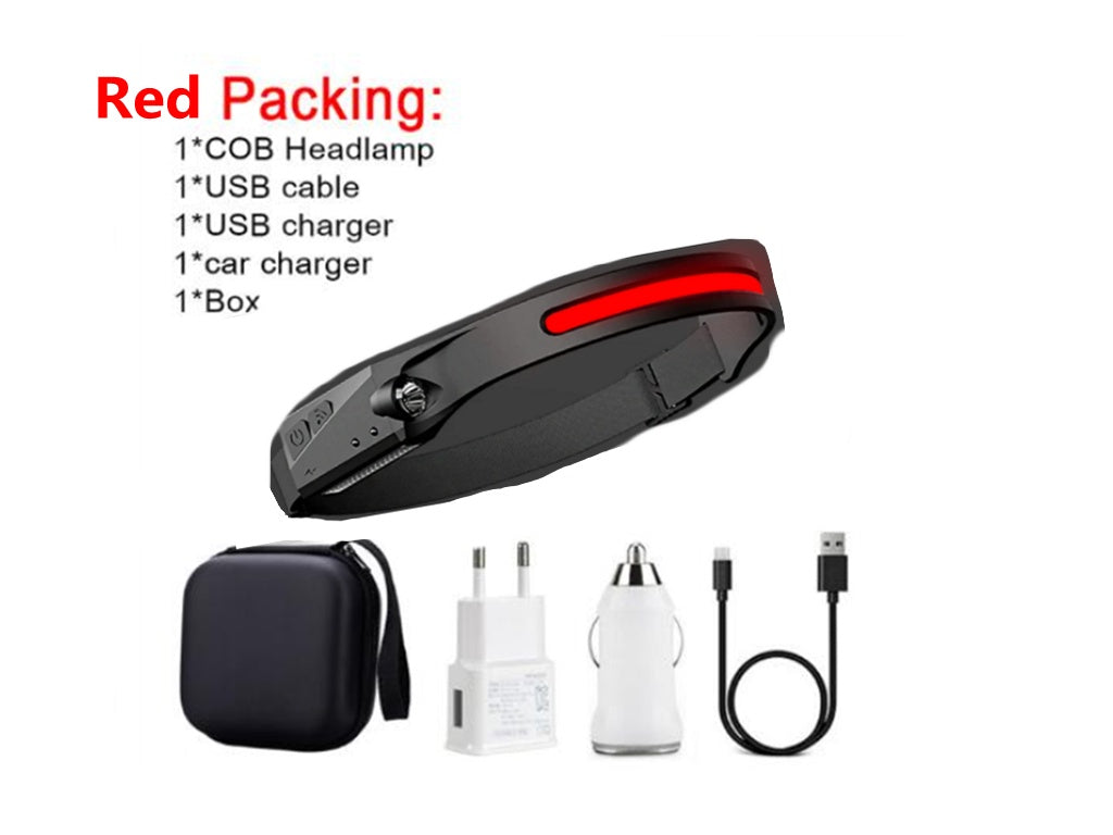 USB Rechargeable COB LED Headlamp