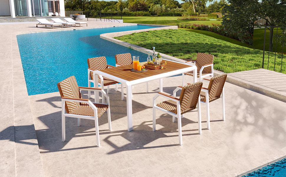 7-Piece Patio Dining Table Set