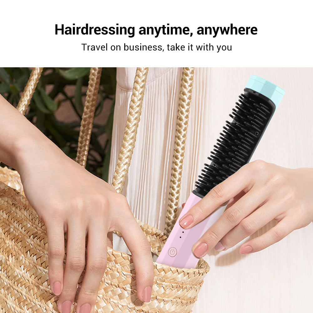 Portable Straightening & Curling Comb