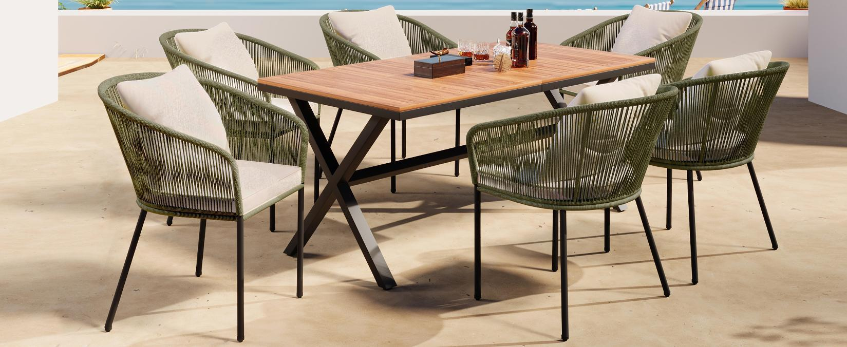 7-Piece Outdoor All-Weather Dining Set Furniture Set