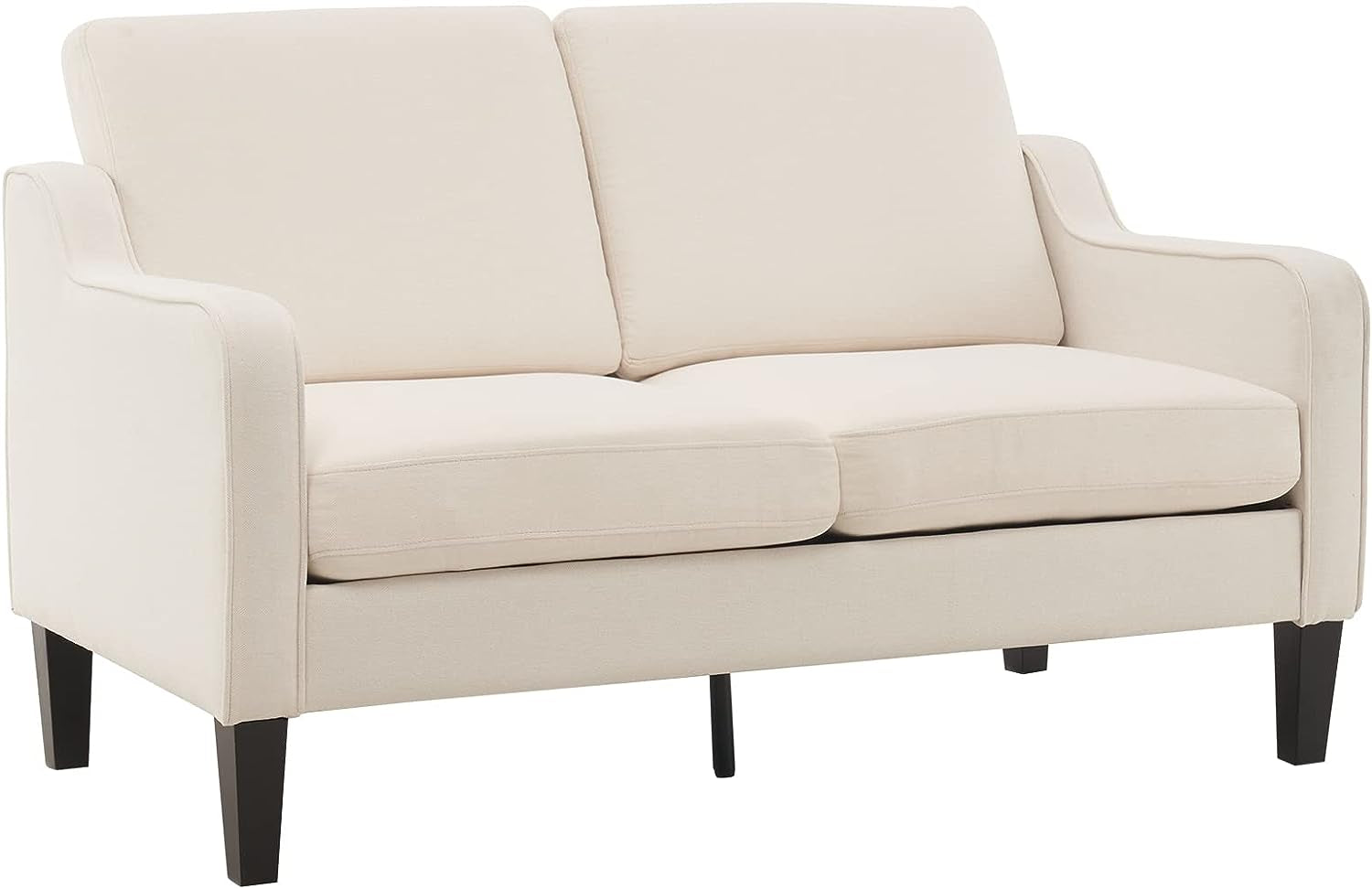 Mid-Century Modern Loveseat: Small, Light Grey rana