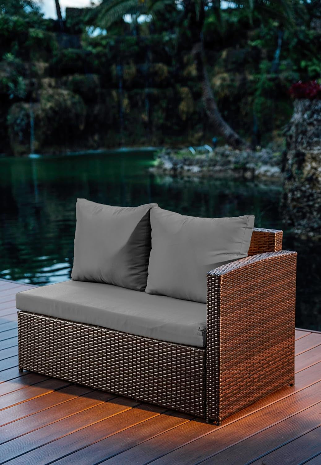 Elegant Seven Piece Wicker Outdoor Dining Furniture Set-4