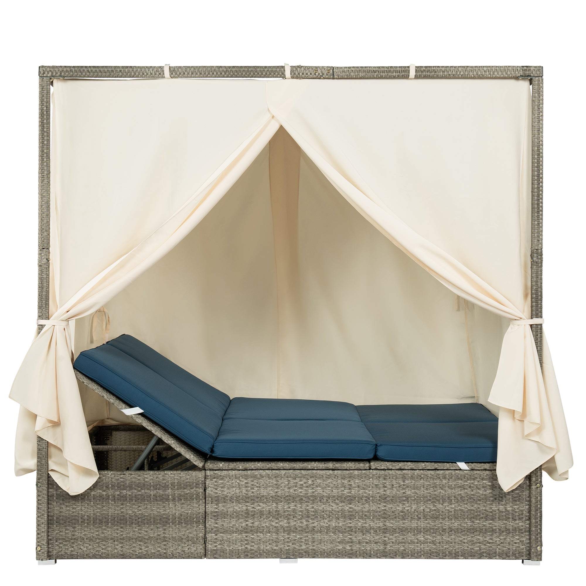 Adjustable Sun Bed With Curtain,High Comfort,With 3 Colors
