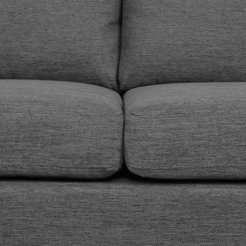 Charcoal and Silver 3 Seater Sofa