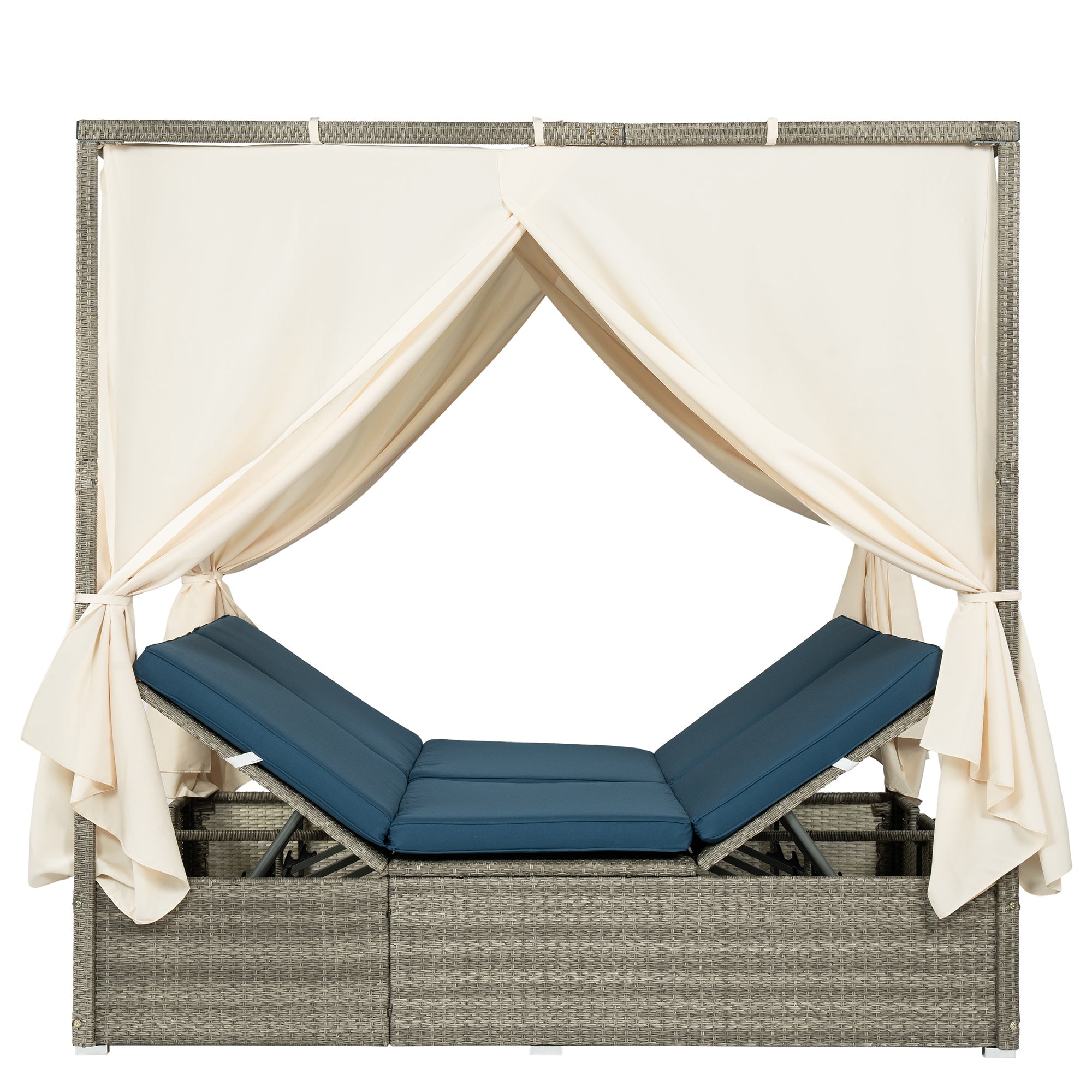 Adjustable Sun Bed With Curtain,High Comfort,With 3 Colors