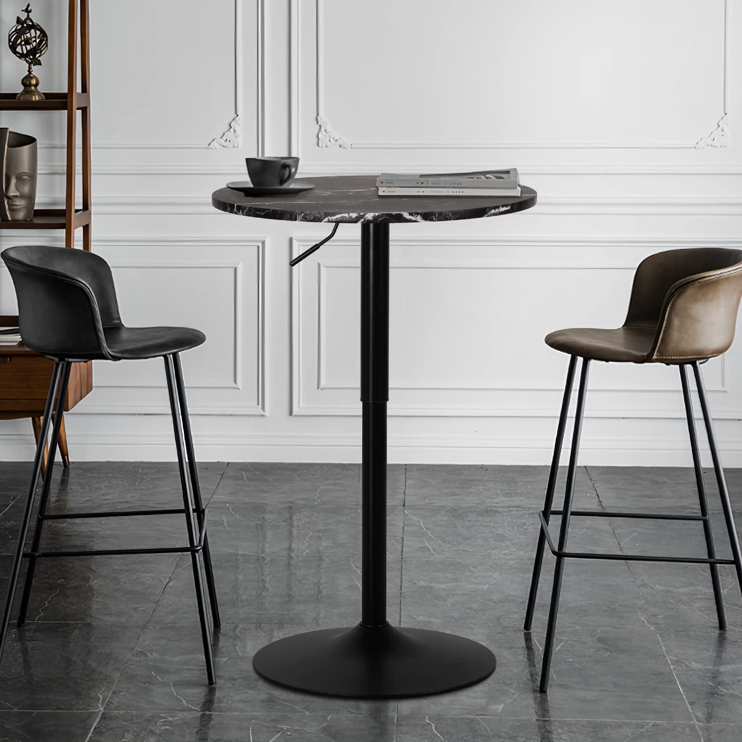 Adjustable Height Wood Bar Pub Table-0
