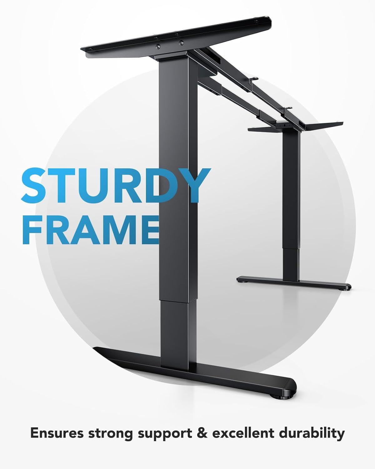 Electric Height Adjustable Desk Frame with Dual Motors-3