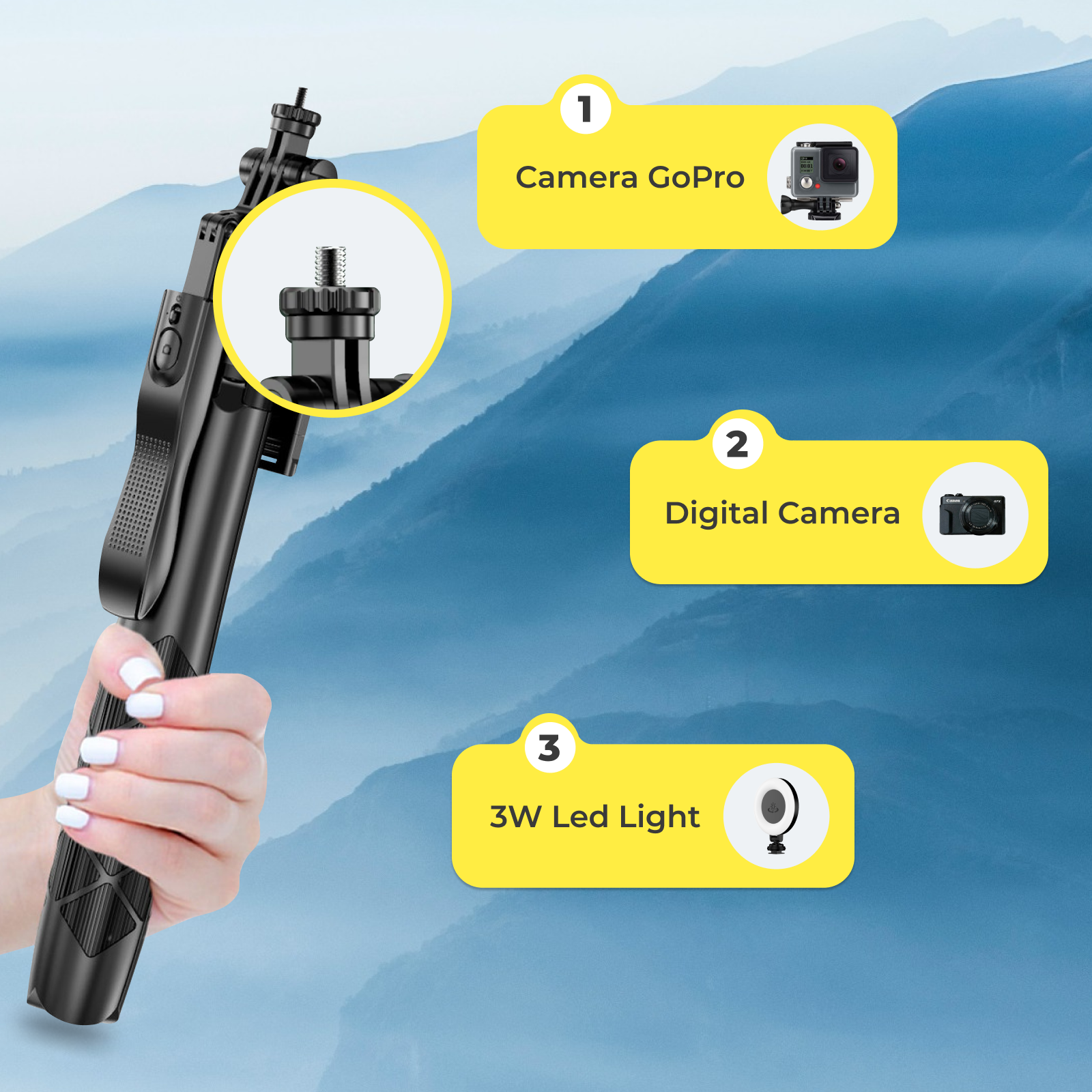 62-inch Phone Tripod and Selfie Stick