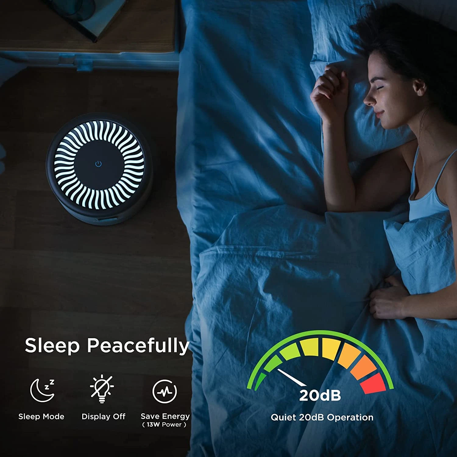 KOIOS Home Air Purifiers Home H13 HEPA Filter Purifier