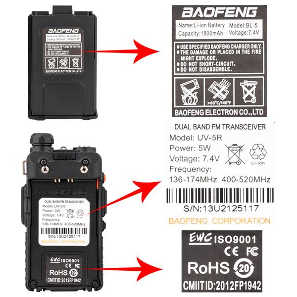 BAOFENG 1.5" LCD Dual Band Walkie Talkie