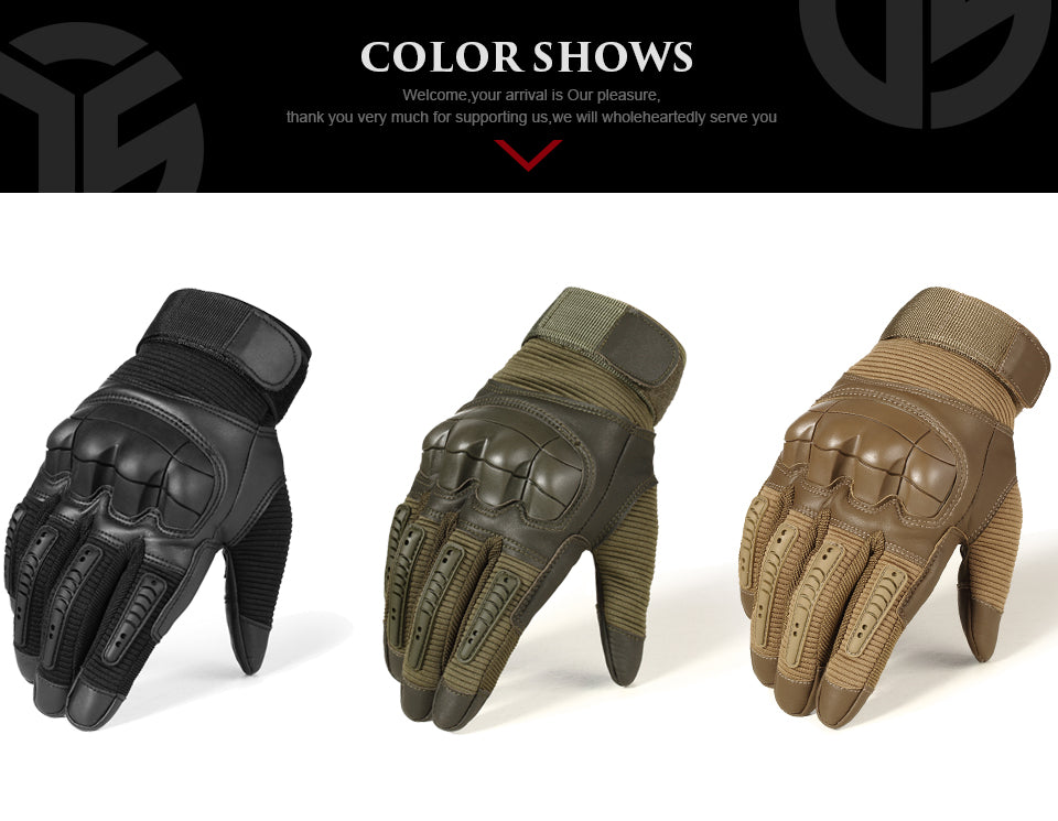 TouchScreen Full Finger Hard Knuckle Tactical Gloves