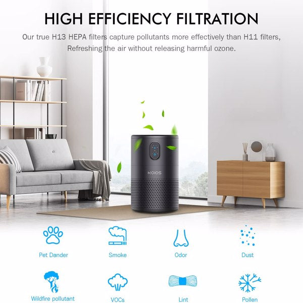 KOIOS Home Air Purifiers Home H13 HEPA Filter Purifier