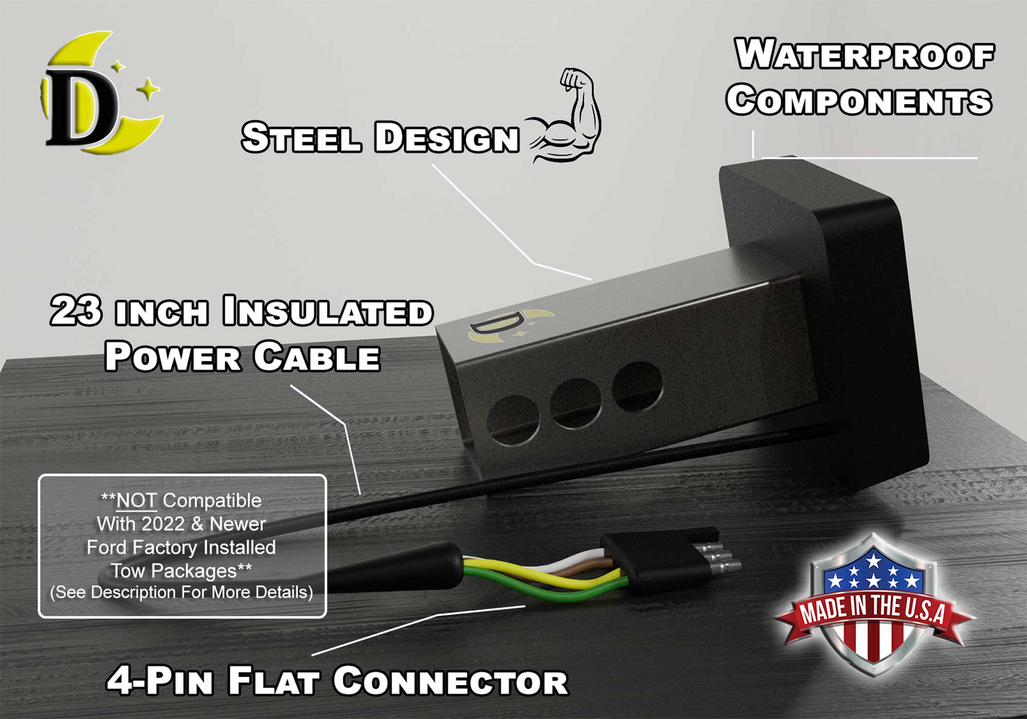 Claw Slash Marks LED Hitch Cover - Brake Light