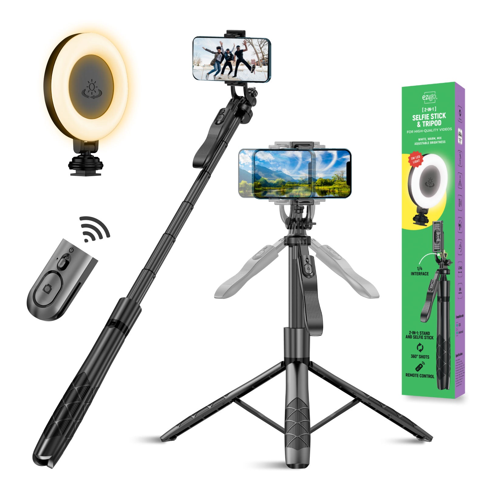 62-inch Phone Tripod and Selfie Stick