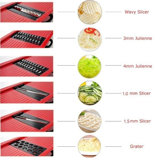 Stainless Steel 6-Blade Vegetable Slicer
