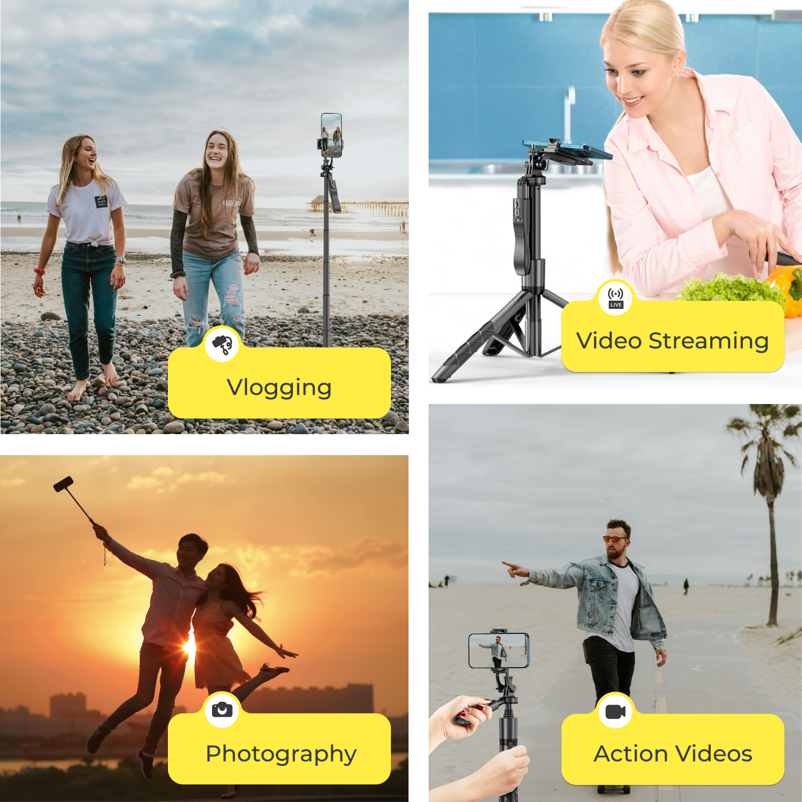 62-inch Phone Tripod and Selfie Stick