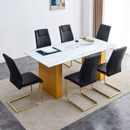 Table and chair set.Large modern rectangular table with 0.4 inch