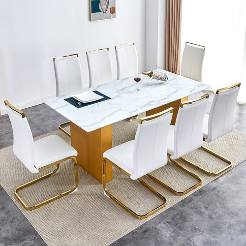 Table and chair set.Large modern rectangular table with 0.4 inch