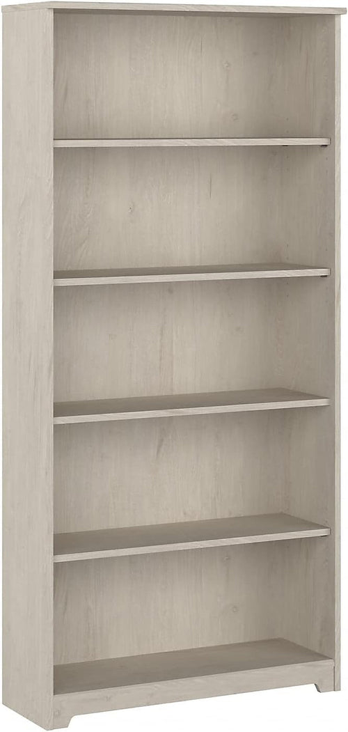 Tall 5 Shelf Bookcase in Linen White Oak Finish