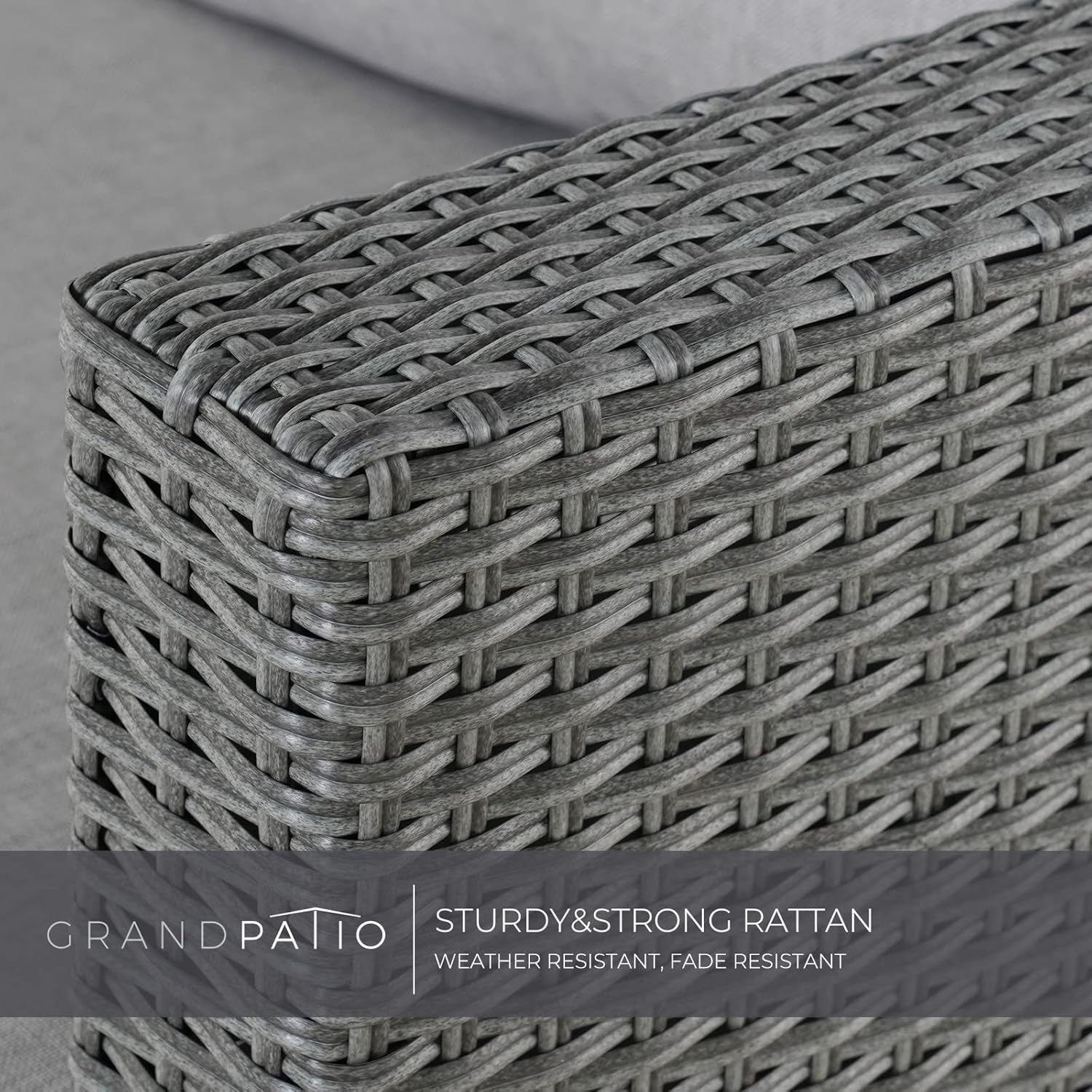 Modular Wicker Outdoor Furniture Set with Fire Pit-4
