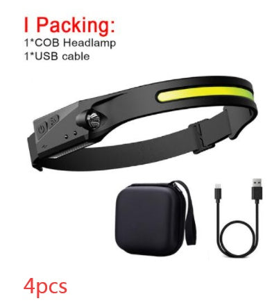 USB Rechargeable COB LED Headlamp