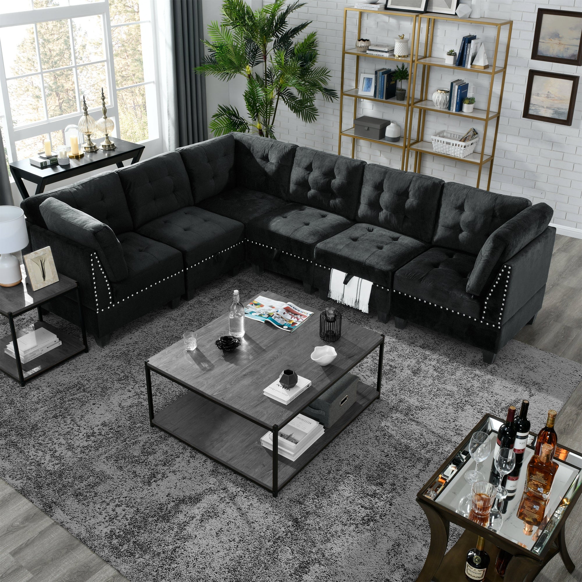 L-Shaped Modular Sectional Sofa