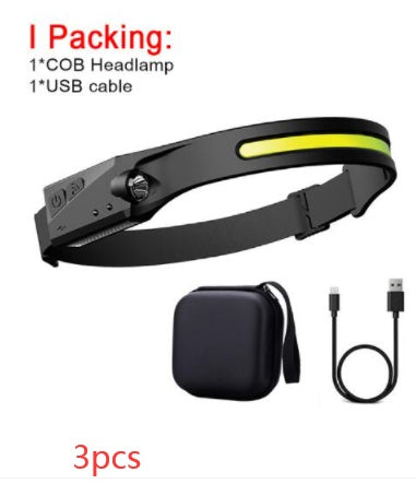 USB Rechargeable COB LED Headlamp