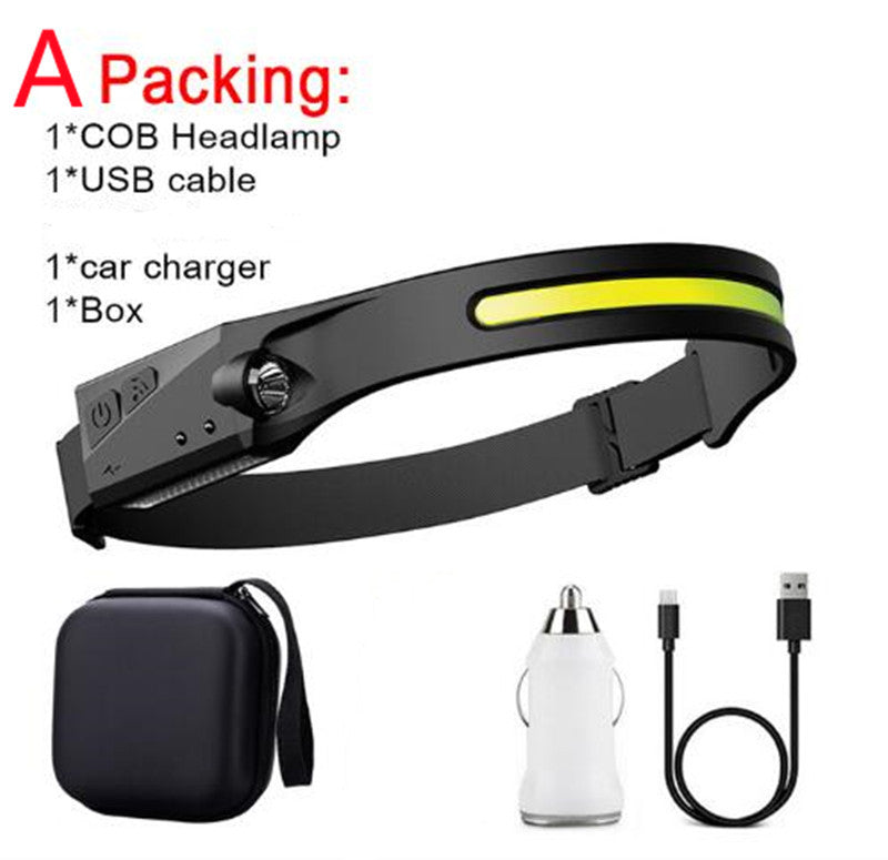 USB Rechargeable COB LED Headlamp